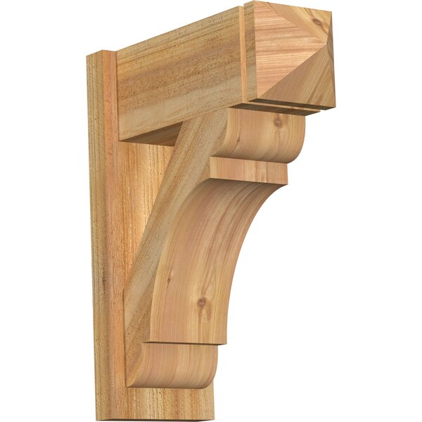 Ekena Millwork Olympic Rough Sawn Arts and Crafts Outlooker, Western Red Cedar, 8"W x 20"D x 24"H OUT08X20X24OLY03RWR - main
